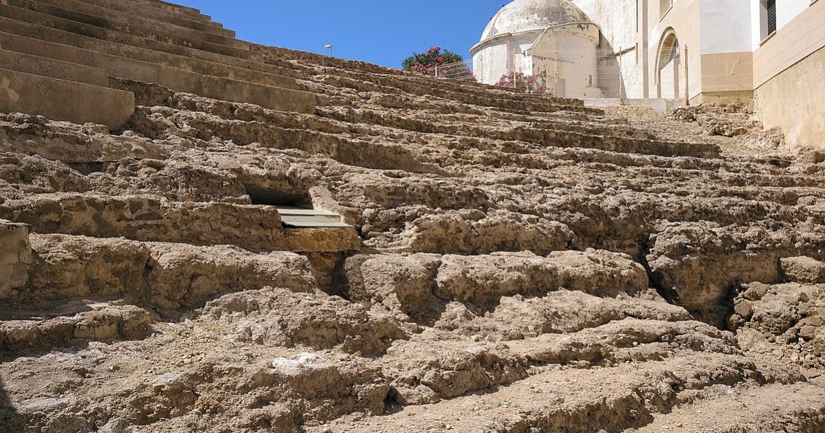 Las gradas del Teatro Romano de Cádiz