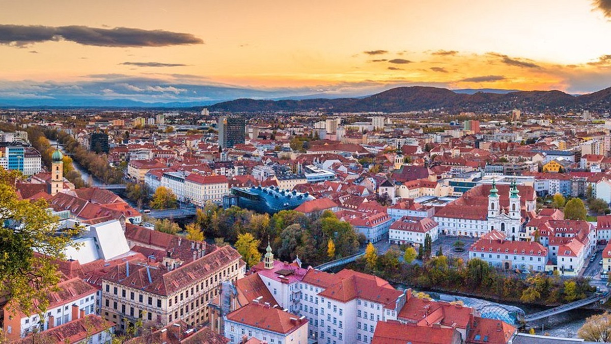 La ciudad de Graz en Austria