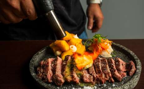 El rib-eye, uno de los platos estrellas del Uchu