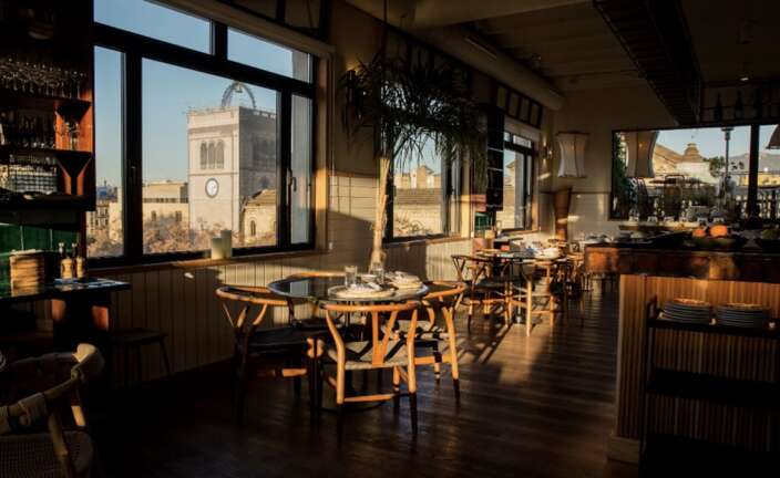 La luz es parte del restaurante