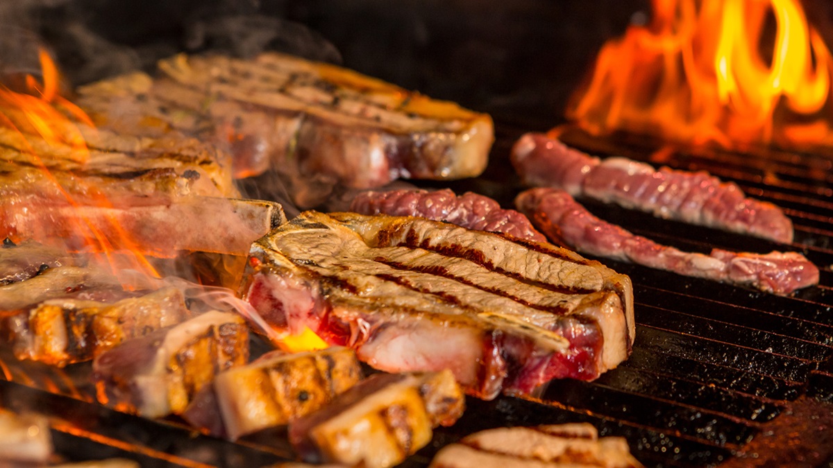 Un asado de carne argentina