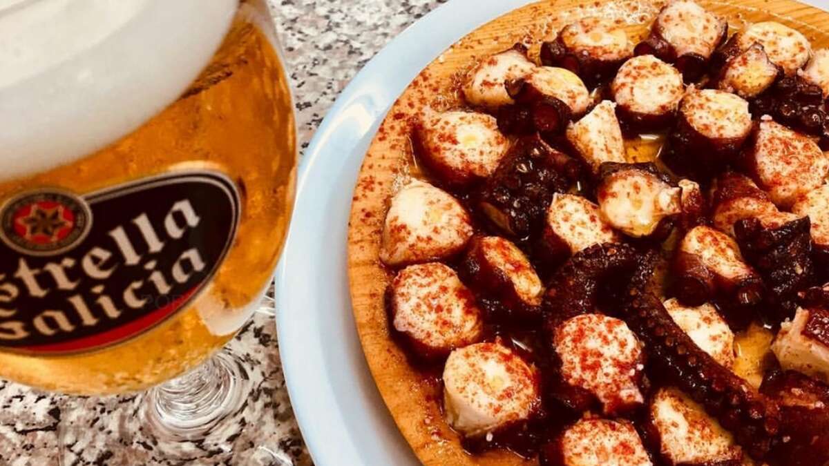 Una ración de pulpo de Pulpeira O Fiuza