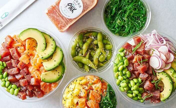 Los platos de Aloha Poké en Valencia