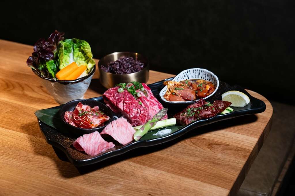 El despliegue de carnes, en su mayoría, de raza wagyu