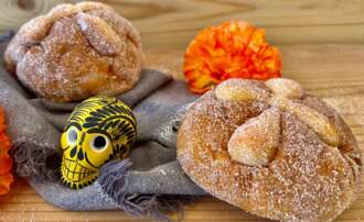 Pan de muerto en el restaurante mexicano Hijo del Maíz