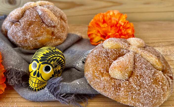Pan de muerto en el restaurante mexicano Hijo del Maíz