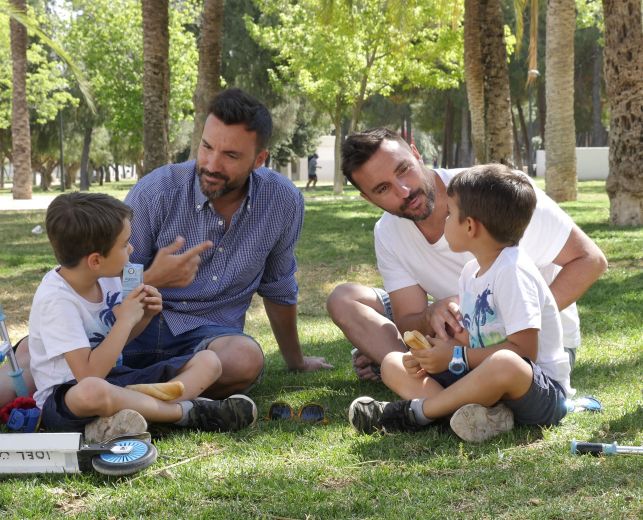  Jose y David Montero con los hijos de David, Joel y Adrian