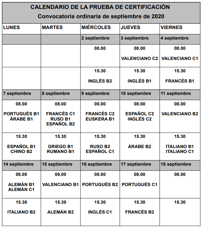 Horario