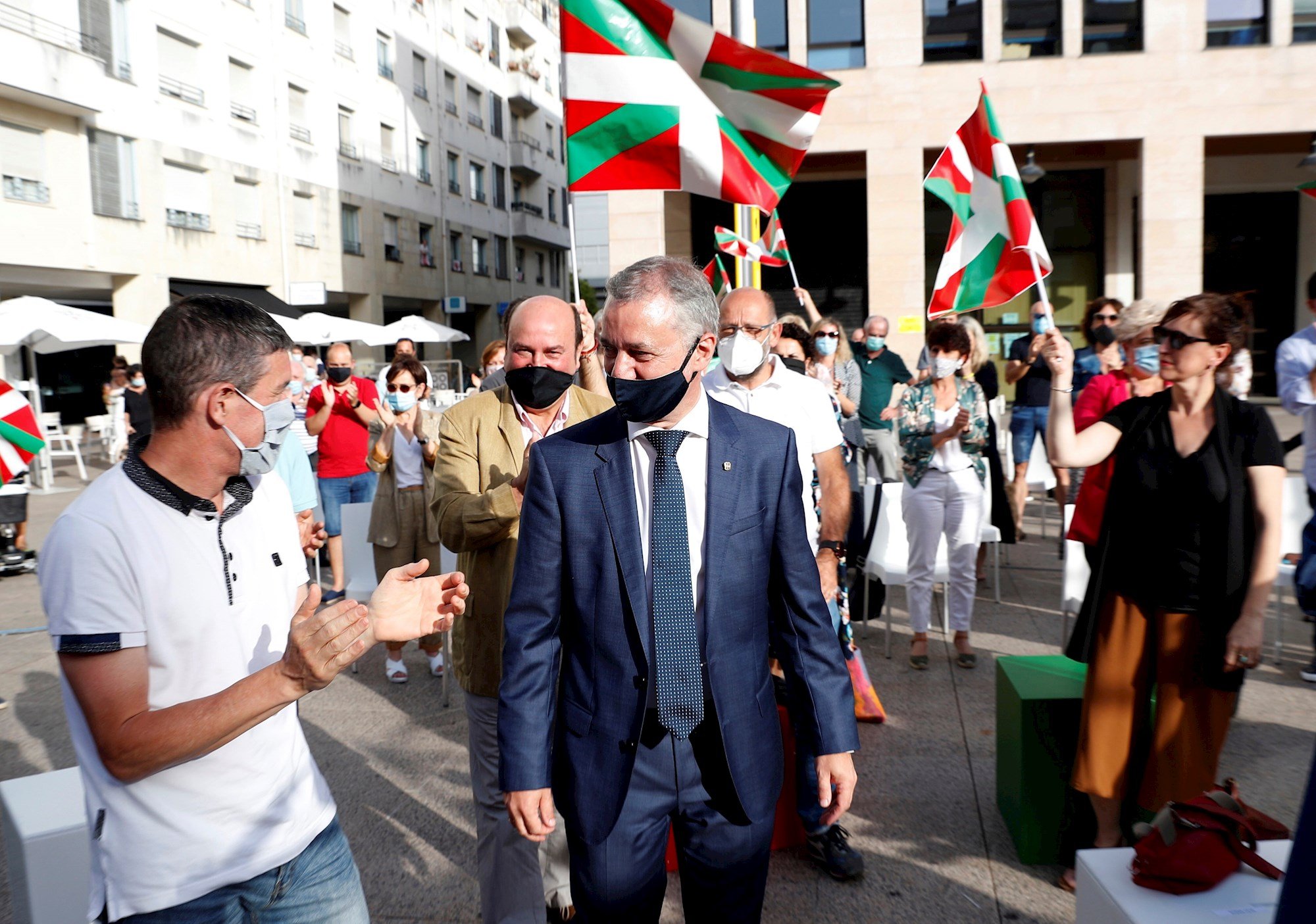 Íñigo Urkullu, lehendakari, en un acto de campaña a las elecciones vascas. EFE