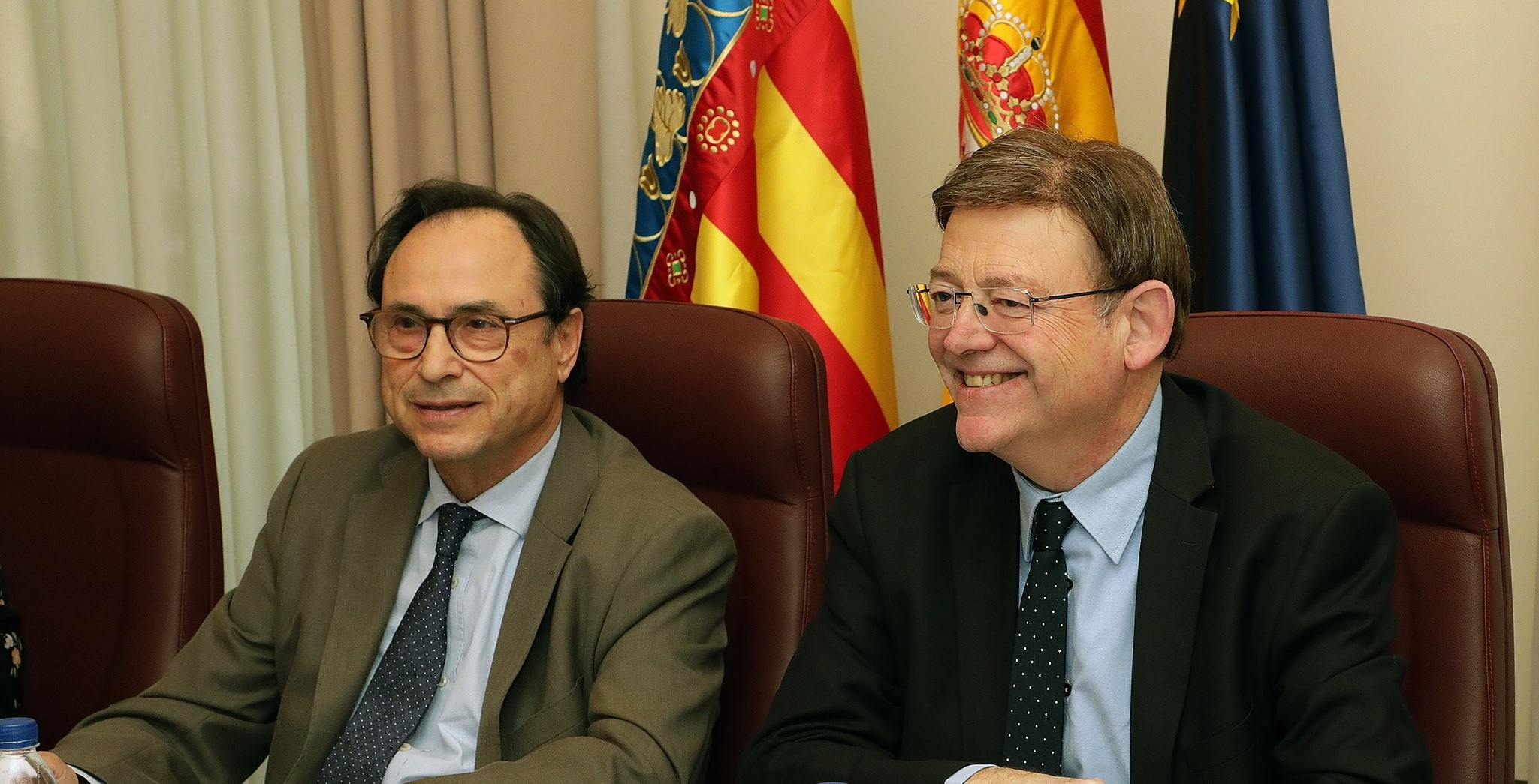 Vicent Soler y Ximo Puig no se aclaran con la ofensiva fiscal contra Madrid. // EFE