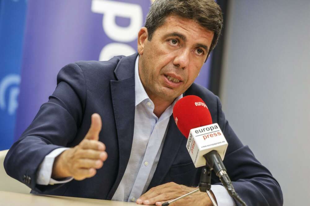 El presidente del PP de la Comunitat Valenciana, Carlos Mazón. - Rober Solsona - Europa Press - Archivo