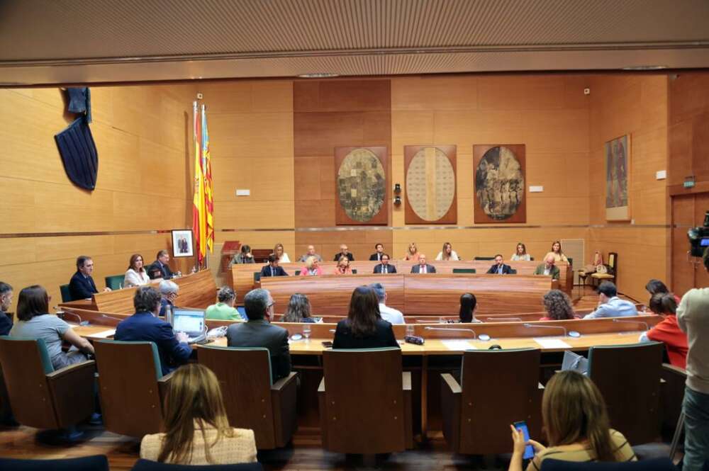 Sesión plenaria del Ayuntamiento de Valencia hoy.