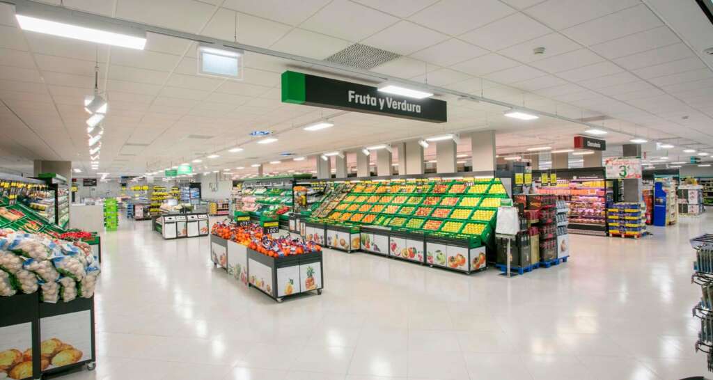 Sección de fruta y verdura en el modelo de tienda eficiente. Foto: Mercadona.