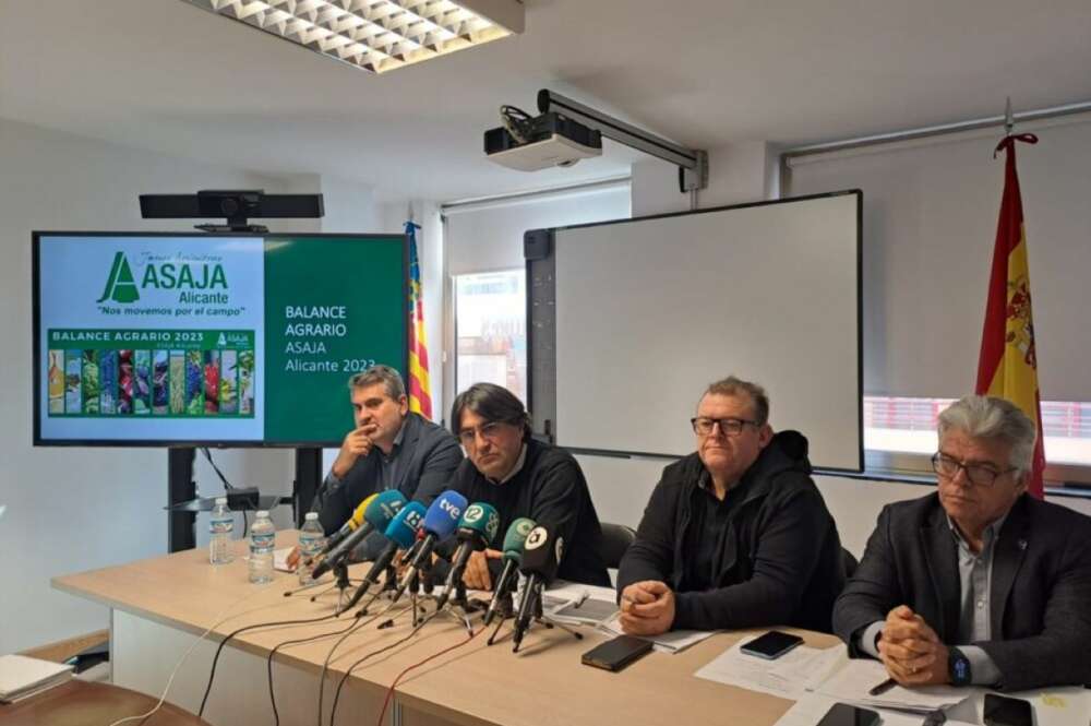 ASAJA Alicante revela que el sector agrario alicantino ha estado marcado por la sequía climatológica y política en 2023