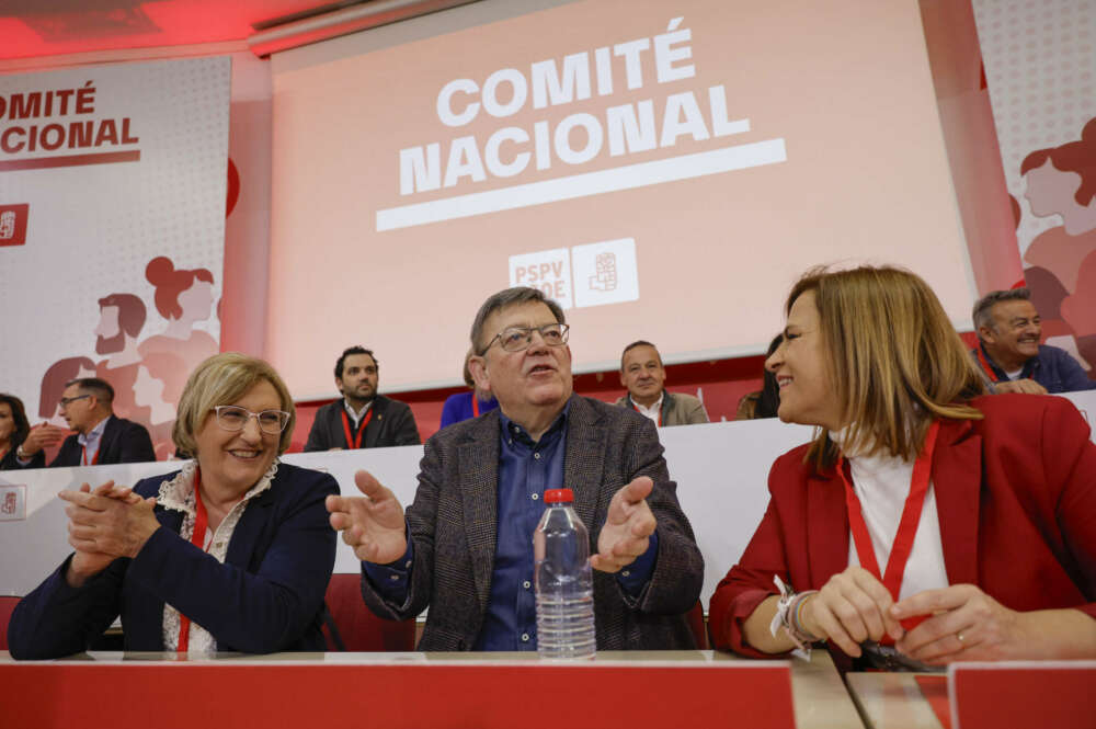 VALÈNCIA, 27/01/2024.-El secretario general del PSPV-PSOE, Ximo Puig, durante el Comité Nacional de los socialistas valencianos, que aprueba el calendario para las primarias que culminarán con la elección de su sustituto en la secretaría general y la celebración del congreso extraordinario del partido.-EFE/Kai Försterling