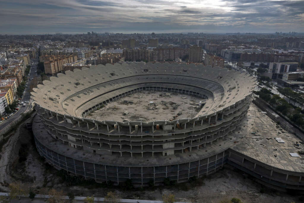 Vista aérea del Nou Mestalla