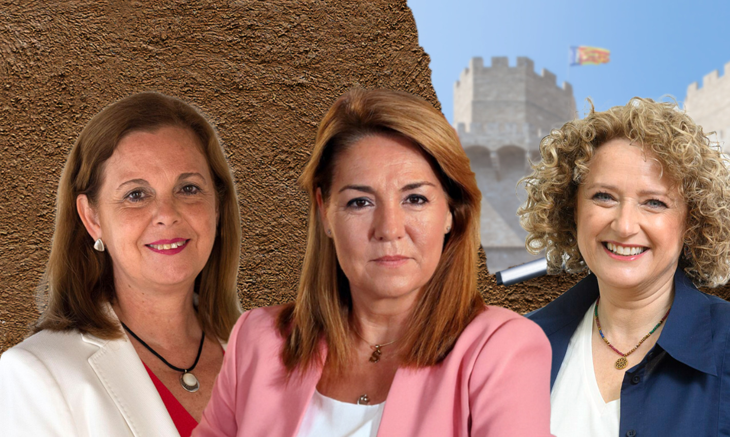Susana Camarero, Reme Mazzolari y Amparo Folgado, en la jornada 