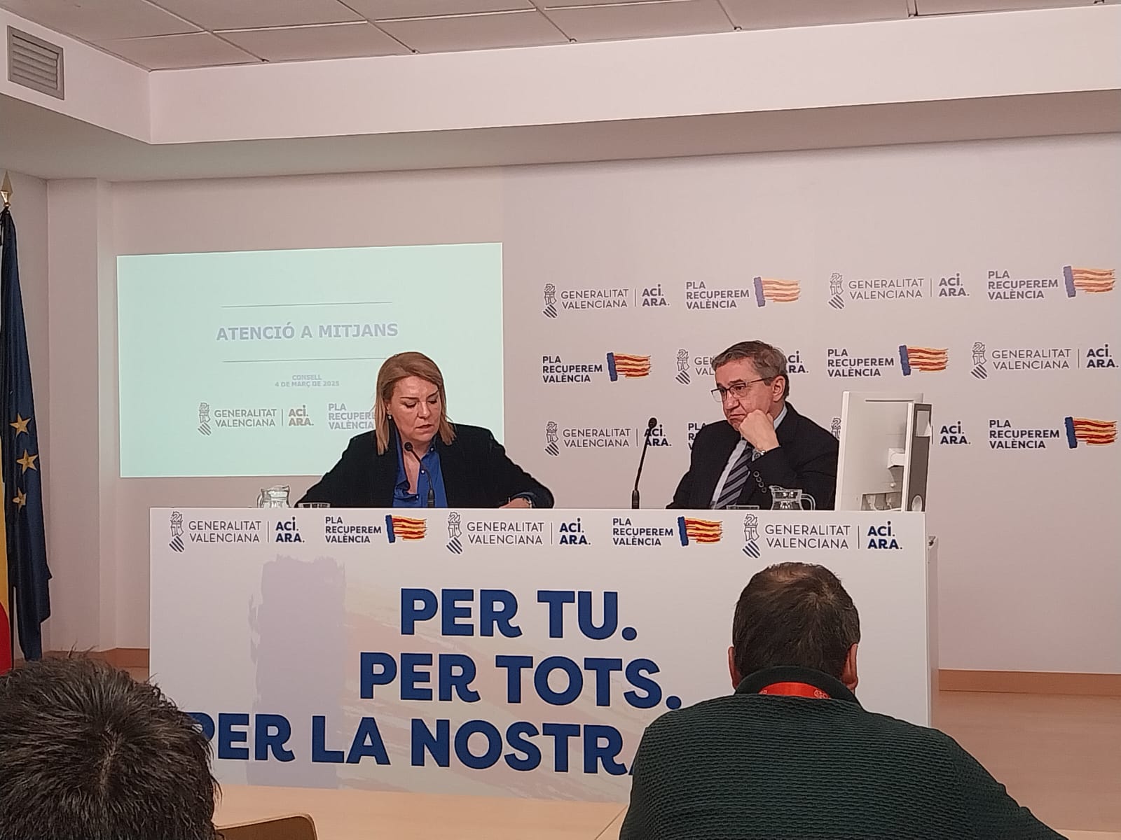 Susana Camarero y José Antonio Rovira, en rueda de prensa