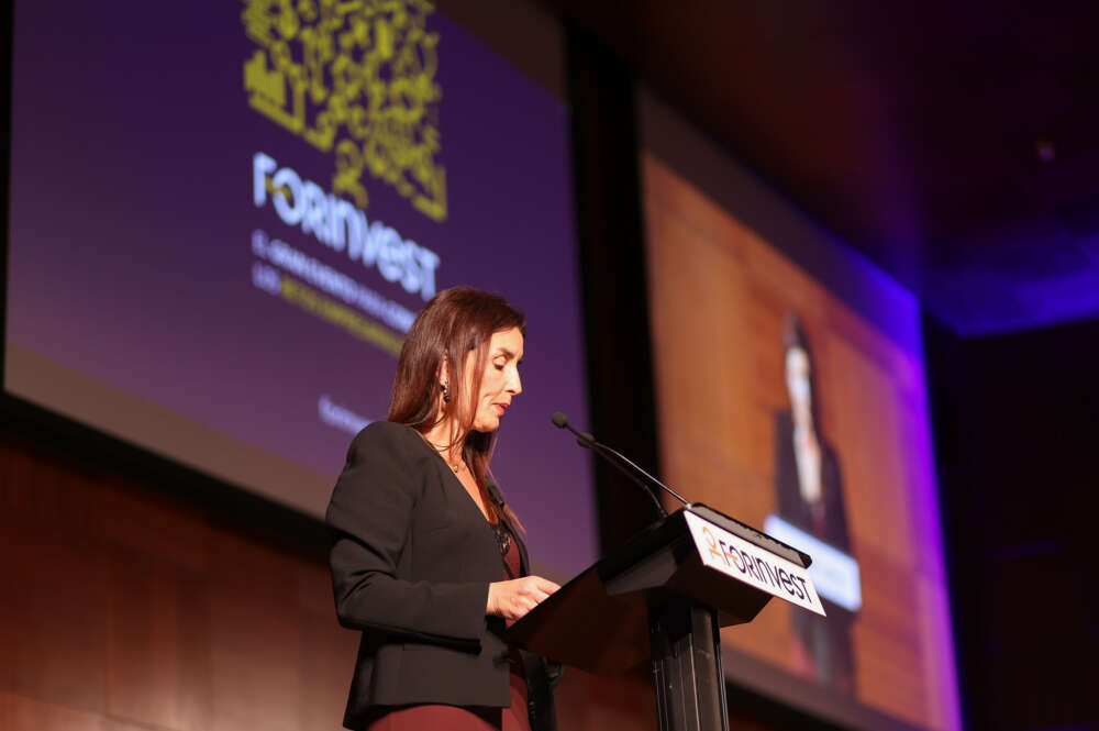 Ruth Merino en la clausura de Forinvest