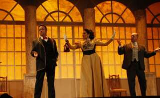 Imagen de la interpretación de 'El Barbero de Sevilla', que organiza la Fundación Proyecto Lázarus en el Teatro Olympia