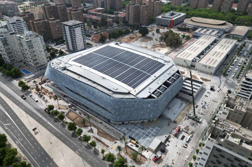 Imagen aérea del Roig Arena, el recinto promovido por Juan Roig