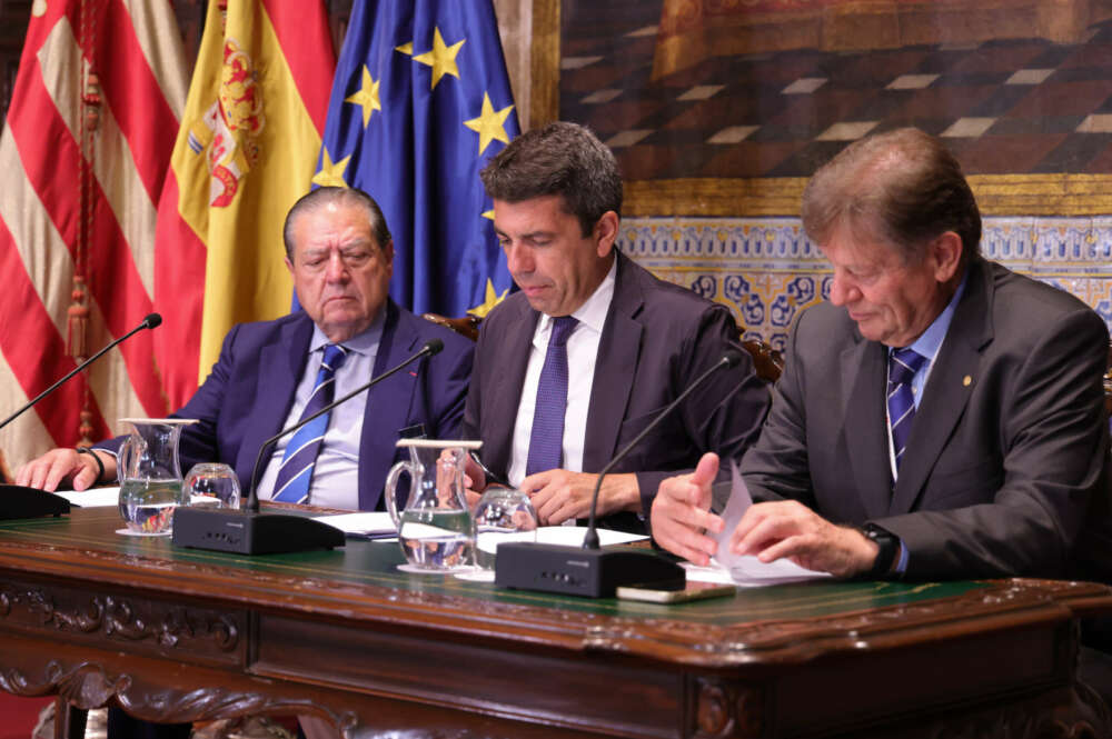 Vicente Boluda, Carlos Mazón y Javier Quesada