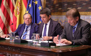 Vicente Boluda, Carlos Mazón y Javier Quesada