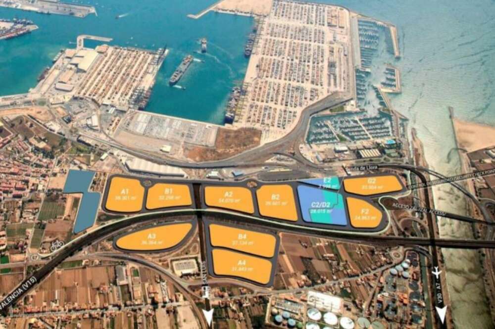 Parcelas de la ZAL junto al Puerto de Valencia