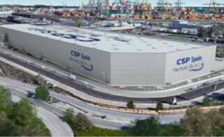Imagen virtual de la nave que Cosco levantará en la ZAL del Puerto de Valencia
