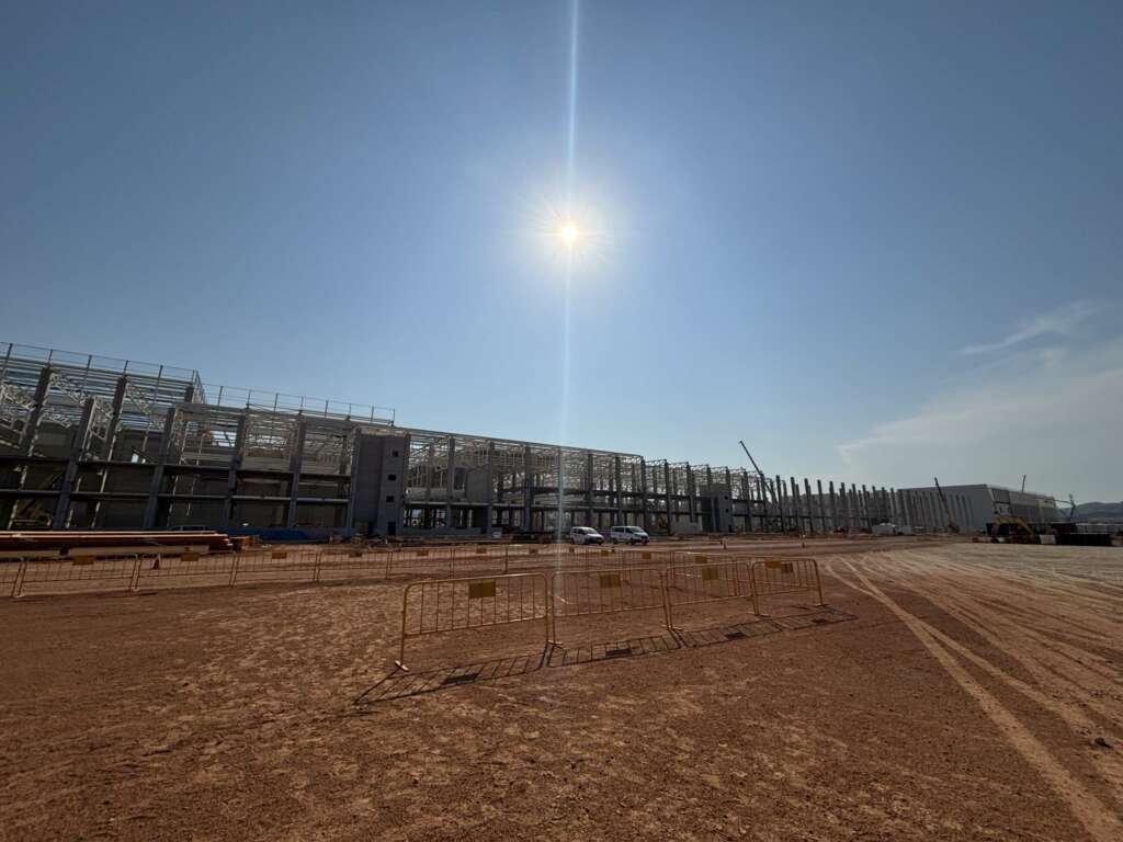Obras en la gigafactoría valenciana de PowerCo, filial de Volkswagen.