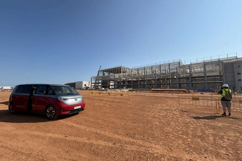 Obras en la gigafactoría valenciana de PowerCo, filial de Volkswagen.