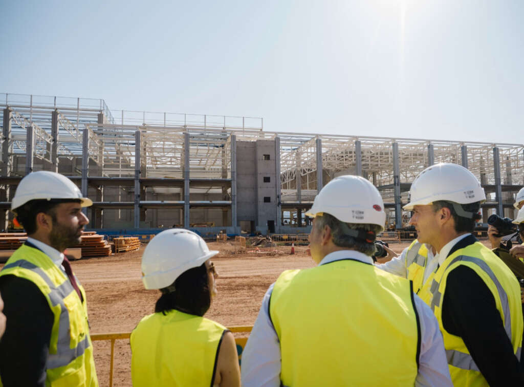 Obras en la gigafactoría valenciana de PowerCo, filial de Volkswagen.