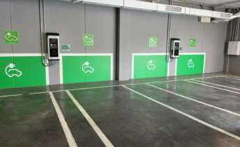 Punto de recarga del coche eléctrico en Mercadona