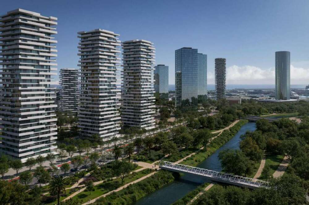 Render del proyecto del PAI del Grao de Valencia, impulsado por Atitlan y Hayfin.