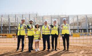 El ministro de Industria, Jordi Hereu, visita las obras de la gigafactoría valenciana de PowerCo.
