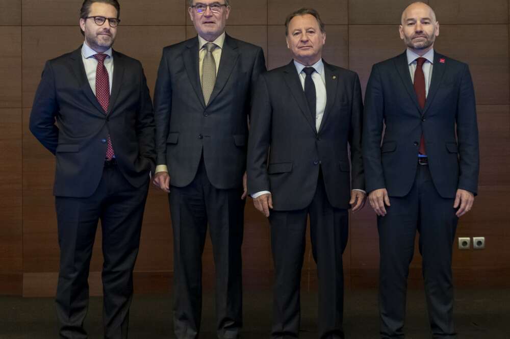 De izquierda a derecha: Miguel Nicolás Prior, Vicente Nomdedeu Lluesma, Ismael García Peris, y Alberto Echavarría. (Foto: Ascer)
