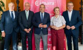 Fernando Canós (Banco Sabadell), Juan García (Economía Digital), Carlos Baño (Cámara Alicante) y Toni Pérez (Diputación Alicante)