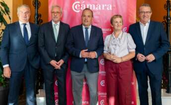 Fernando Canós (Banco Sabadell), Juan García (Economía Digital), Carlos Baño (Cámara Alicante) y Toni Pérez (Diputación Alicante)