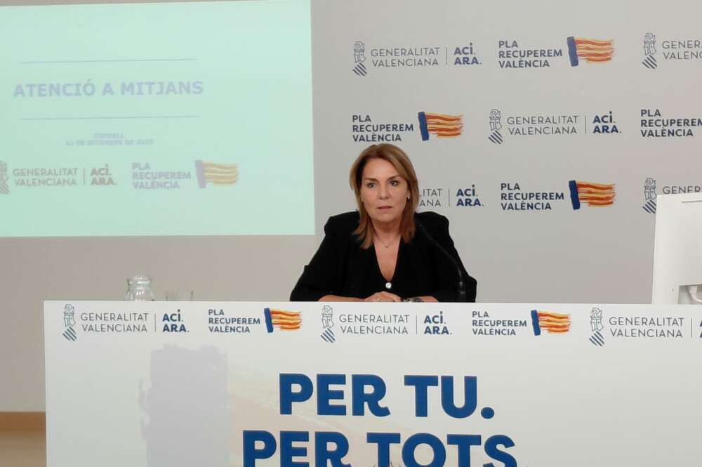 La vicepresidenta del Consell, Susana Camarero, en rueda de prensa