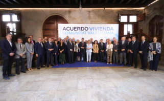 Firmantes del pacto de la vivienda en la Comunidad Valenciana