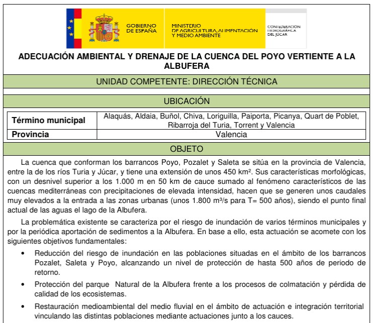 Miteco, dana barranco del poyo 