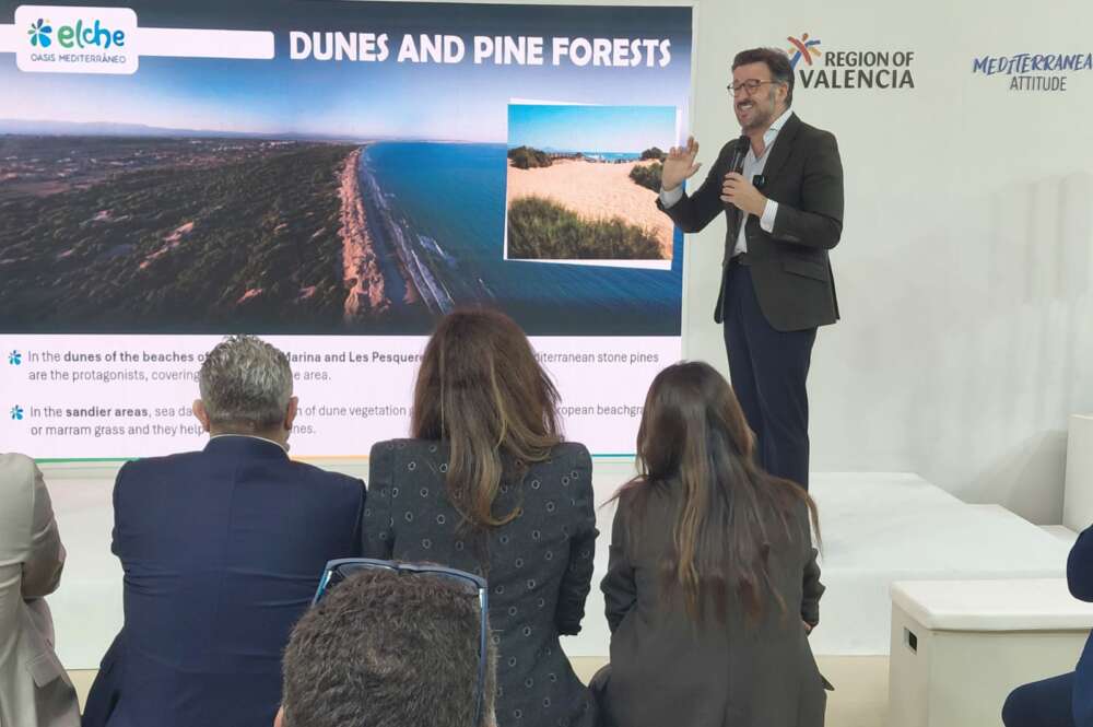 Pablo Ruz, alcalde de Elche, en la World Travel Market de Londres