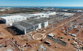 Vista de las obras de la gigafactoría de PowerCo en Sagunto
