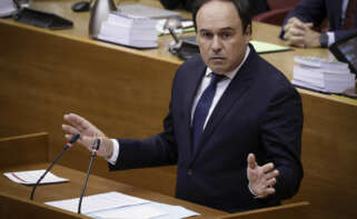 Juanfran Pérez Llorca, presidente de la Generalitat Valenciana, en Les Corts. (Foto: José Cuéllar/Corts Valencianes)
