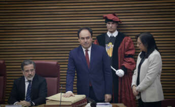 Investidura del nuevo presidente de la Generalitat Valenciana, Juan Francisco Pérez Llorca. (Foto: José Cuéllar/Corts Valencianes)
