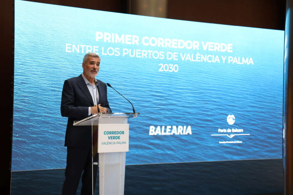 Adolfo Utor, presidente de Baleària, en la presentación del corredor verde entre Valencia y Palma
