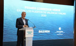 Adolfo Utor, presidente de Baleària, en la presentación del corredor verde entre Valencia y Palma