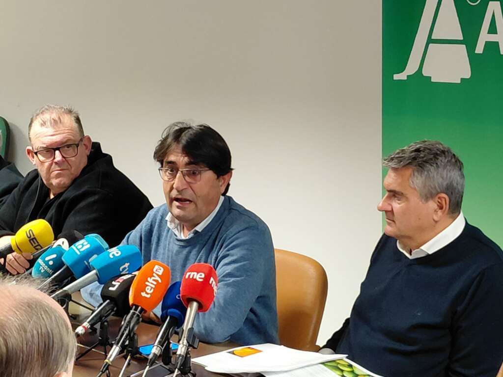 José Vicente Andreu, presidente de Asaja Alicante, durante el balance agrario de 2025