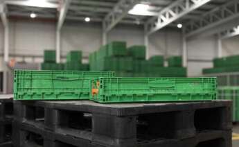 Cajas de Logifruit, proveedor de Mercadona.