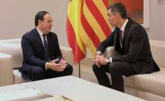 Reunión de Pedro Sánchez con Juanfran Pérez Llorca